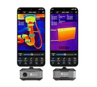 P1 Thermal Camera for iPhone & Android Super Resolution 320 x 240 15x Zoom | Infrared camera with Temp. Range -20℃ to 600℃, Accuracy of ± 2℃ for Cold Bridge detection, Home and Elctrico Inspection, Grey