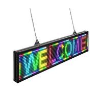 P10 Led Scrolling Sign 38x6.5in Full Color Rolling Information Text Store Message Board WiFi Programmable Digital Display