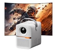 P10 Small Projector with Wifi and Bluetooth, Mini Projector for Bedroom/Home Cinema, Android 10 Portable Projectors, 400 lumen & 1280 * 720P Support, Ideal for Home, Camping & Outdoor Movie (White)