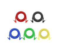 P1024 Dual Ended Alligator Clip Test Leads, Insulated Flexible Copper Jumper Cables(P1024-5PCS-3m)