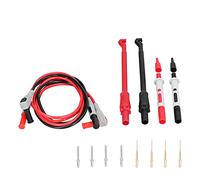 P1033B Banana Plug Test Probe Lead Wire Kit, Multimeter Test Leads, High Conductivity Brass with Silicone Insulation, Replaceable Needle Test Hook for Home, Industry, Automotive an