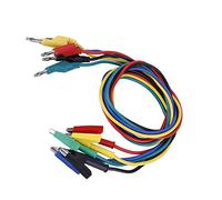 P1037 High Voltage Premium 1 Meter 4mm Banana Plug to Clip Cable Test S Set of 5 for Accurate Multimeter Measurements