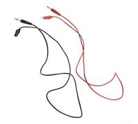 P1038 Electrical Test Cable 4mm Banana to Crocodile Clamp with Insulated Clips for Multimeter and Electronic Equipment Testing 1 Meter Length