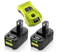 P108 8.0AH 18V Replacement for Ryobi 18V Batteries Li-ion with LED Indicators Compatible with Ryobi Battery RB18L50 RB18L40 RB18L25 RB18L15 RB18L13 P102 P103 P104 P105 P106 P107 (2Pack+1Charger)