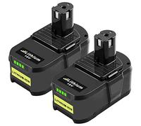 P108 Replacement for Ryobi Battery 18 V 5.5 Ah RB18L50 RB18L25 RB18L15 RB18L13 P108 P107 P122 P104 P102 P103 for Ryobi 18 V Cordless Tools Goodexo 2 Pieces