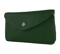 - P11 - Italian leather ladies wallet medium, color: black-green