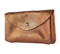 - P11 - Italian leather ladies wallet medium, color: bronze metallic