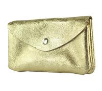 - P11 - Italian leather ladies wallet medium, color: light gold metallic