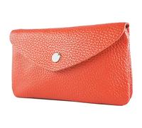 - P11 - Italian leather ladies wallet medium, color: red-orange
