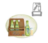 P12cheng Metal Cutting Dies,Beer Bottle Cup Die Cuts Stencil DIY Scrapbooking Craft Embossed Wedding Invitation Easter Card Decor