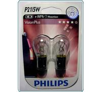 PHILIPS P21/5W Vision Plus Halogen Indicator 12V 21/5W BAY15d 12499VPB2 Twin