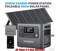P210Power Station 2400W 2048Wh LifePO4+BMS Solar Generator with 400W Solar Panel