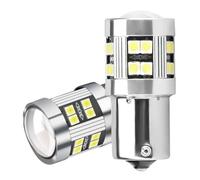 P21W 1156 BA15S LED Bulb 6000K White 6W 12V-24V DC Super Bright 24-SMD 3030 Reverse/Brake/Turn Signal Lights RV Interior Lights Backup Fog Tail Lights Plug-Play Design 30,000hr Lifespan (2 Pack)