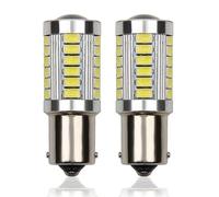 P21w 1156 Ba15s LED Bulb 6000K White 6W Super Bright 24-SMD 3030 12V-24V LED Light Bulbs for RV Interior Lights Auto Backup Reverse Light, Tail Turn Signal Light, Stop DRL Lights, Rear Fog Lamp(2PCS)