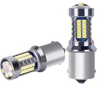 P21W BA15S 1156 LED Bulbs 12V 24V 6W 6000K For Car LED Backup Reverse Lights, Rear Fog Light, DRL Daytime Running Light, Rv Interior Lights White. 2Pcs