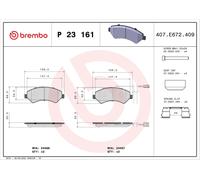 Brembo Brake Pad Set P 23 161 – Fits Fiat, Citroën, Peugeot