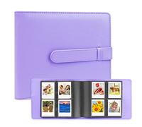 P256 Pockets Photo Album for Polaroid Go Instant Mini Camera, Premium Vegan Leather Cover Picture Albums for Polaroid Go Camera & Film, Portable Photo Album Book Holds 256 Photos (Purple)