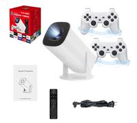 P30 Max Projector and Game with 2 Wireless Controllers，P30 Max Game Projector， Projector Video Games P30 Max， Portable Mini Video Projector with 5G Wifi&Bluetooth