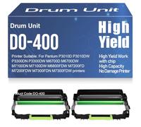 P3010DW P3300DN P3300DW Drum Unit Compatible DO-400 Imaging Drum for Pantum M6700DW M7100DN M7100DW M6800FDW M7200FD M7200FDW M7300FDN M7300FDW,2PC-Black