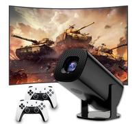 P30Ultra 4k Projector Game Console,Video Game Projector with 2 Wireless Controller,Built-in 36000+ Games 14 Emulators,Bluetooth Voice Remote Control,Black
