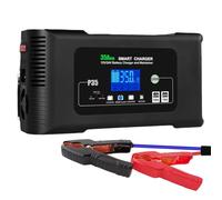 P35 12V/24V 35A Smart Car Battery Charger & Maintainer, 9 Stage Charging for LITHIUM,AGM,Lead-acid,LiFePO4, with Battery Repair Function, LCD Display for Various Vehicles