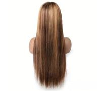 P4/27 Highlight Straight Human Hair Wigs 150 Density 4x4 Lace Front Wig for Black Women(28inch)