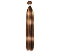 P4/27 Honey Blonde Brown Human Hair Straight 1 Bundle 90 Gram/Bundle Unprocessed Brazilian Virgin HairExtension(16inch)