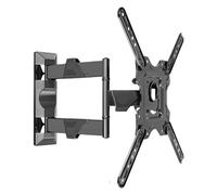 P4 32"-55" Full Motion TV Wall Mount 3-Arm Swing Bracket 70kg Capacity 400x400 VESA Adjustable with Hidden Cable Management Ideal for Home Theater