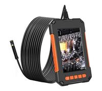 P40 Single Dual Lens Industrial Endoscope 4.3 "IPS 1080P Pipe Inspection Camera for Car Repair Support Photo Snap Video Record(2m,P40 8mm Single lens)