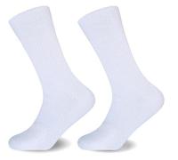 P4USE-4-C0MFORT Mens Extra Wide Comfort Fit Diabetic Oedema Poor Circulation Gents Socks, Black, UK 6-11 (Pack of 6, White)