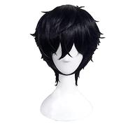 P5 Persona 5 Kurusu Akira Hero Short Black Cosplay Costume Wig Heat Resistant Synthetic Hair Cos Wigs + Wig Cap