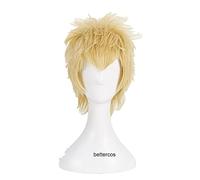 P5 Persona 5 Ryuji Sakamoto Cosplay Wigs Styled Short Golden Blonde Heat Resistant Synthetic Hair Wig + Wig Cap