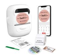 P50 2 Inch Label Makers, Bluetooth Label Maker Printer with 1pc 40x30mm Label, Portable Thermal Printer for Small Business, Retail, Clothing, Jewelry, QR Code Support Phone & Pc (White)