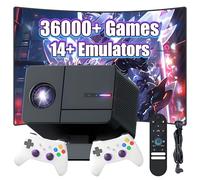 P50 Max Mini Projector,36000+ Games,14 emulators,1920 * 1080P 800 ANSI,Android 11 Smart Portable projector,2.4G+5G WIFI & Bluetooth Game Projectors with 2 Wireless Controllers,for Home Cinema (Black)