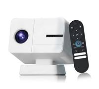 P50 Smart Projector 4K Compatible with Multiple Devices,Home Movie Projectors with WiFi and Bluetooth,LED Portable Projector with 1920 * 1080P and 400 ANSI Support Automatic Pitch Adjustment,white