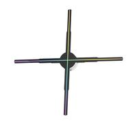 P56 3D Hologram Projector Fan 56 Cm 678 LED Beads Logo Sign Holographic Lamp Remote Advertising Display Support Picture Video