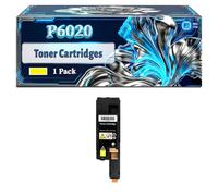 P6020 Toner Cartridges Compatible for Xerox Phaser 6020 6022 WorkCentre 6025 6027 Printers, With Chip Large Capacity 3000 Pages (1 Pack Yellow)