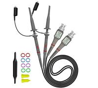 P6100 100MHz Oscilloscope Clip Probes with BNC to Minigrabber Test Lead Kit 10:1 and 1:1 Switchable Bandwidth for HP Tektronix