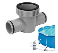 P61408 T Joint Pool Hose Connector 1.5" to 1.25" 3 Heads with O Rings, Replacement Accessories Fitting for Filter Pump for Bestway Coleman Intex Good Sealing