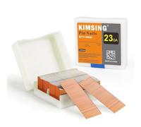 P625 23 Gauge 25mm Pin Nails, Copper Plating, 10000 PCS/Box, Nails for Air Power Pin Nail Gun, Micro Pinner for Cabinets, Light-Duty Wood Work, DIY