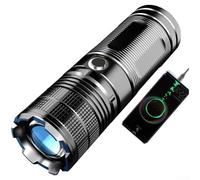 P70 Bright Flashlight 3000LM With Zoom Lens Technology White Light Beam And Real-Time Power Monitoring Via USB-C Input For Applications(D)