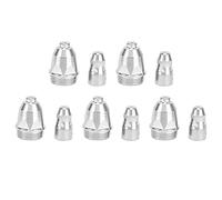 P80 Plasma Cutter Consumables Kit | 5 Electrodes & 5 Nozzles Red Copper Set | Replacement Parts for Plasma Cutting Torch/DIY Projects/Small Business (Ore Size 1.1)