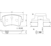 BREMBO P85100NX Brake pad set