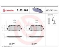 P85165X BRAKE PAD SET, DISC BRAKE FITS AUDI A3 ALLSTREET 40 TFSI E