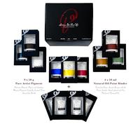 P9 Artisan Oil Paint Kit - Non-Toxic & Vegan DIY Oil Paint Making Set with 9x50g Natural Pigments & 4x50ml Traditional Oil Binder - Complete Set for Professional & Hobbyist Painters