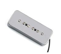 P90 Guitar Single Coil Pickup White/ivory Silver Bk Green Professional electric pickup(Bridge Silver)