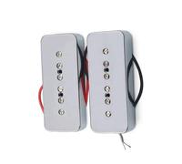 P90 Guitar Single Coil Pickup White/ivory Silver Bk Green Professional electric pickup(One Set Silver)