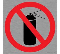 P906 Prohibition: No aerosol Sign - 100x100mm - S10