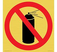P906 Prohibition: No aerosol Sign - 200x200mm - S20