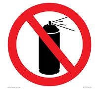 P906 Prohibition: No aerosol Sign - 200x200mm - S20